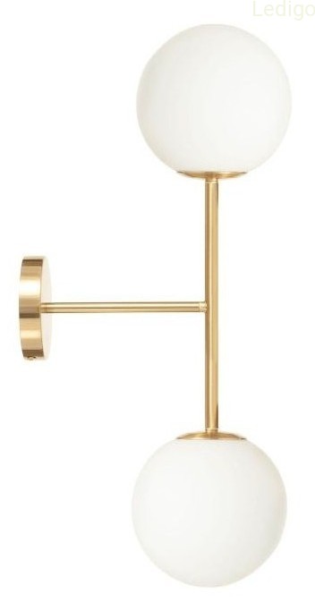 Kinkiet Milano gold podwójny mleczne kule .jpg