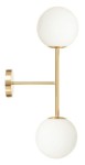 Kinkiet Milano gold podwójny mleczne kule  EP1C28