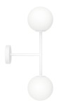 Kinkiet Milano white podwójny mleczne kule  EP1C28
