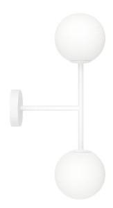 Kinkiet Milano white podwójny mleczne kule  EP1C28