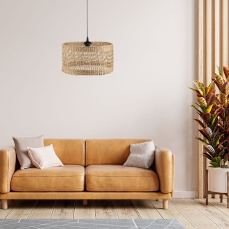 Lampa wisząca BOHO Africa trawa morska walec 35cm TH2A  