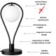 Lampka nocna stołowa elegancka czarna Milano Rosa detal, atrybuty.jpg