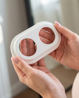 Ramka ceramiczna podwójna biała podtynkowa YX-F03 (2) NEW