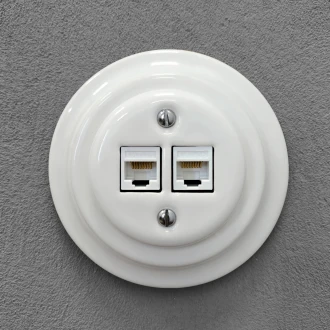 Gniazdo ceramiczne INTERNETOWE Z RAMKĄ K1-2CAT.5EA