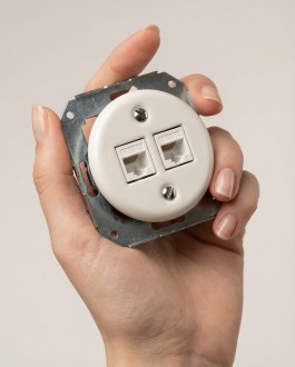 Gniazdo ceramiczne INTERNETOWE BEZ RAMKI K1-2CAT.5EAX