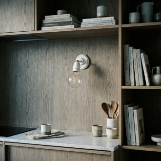 Kinkiet ceramiczny na żarówke E27 biały