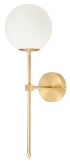 Kinkiet minimalistyczny złoty Milano mleczna kula