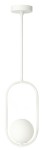 Lampa wisząca biała Milano Ring kula mleczna 