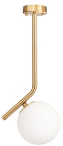Lampa sufitowa złota Milano Meteor kula mleczna EP1C26