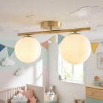 Lampa sufitowa plafon Milano gold podwójna mleczne kule 