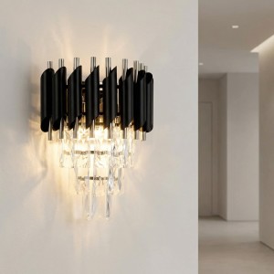 Kinkiet ścienny kryształowy silver luksusowy Luxury ZLA7229 