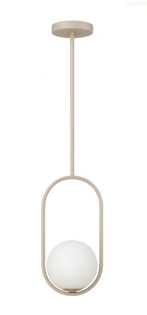 Lampa wisząca beżowa kaszmir Milano Ring kula mleczna.jpg