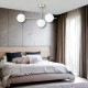 Lampa sufitowa Milano chrom mat potrójna mleczne kule