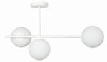 Lampa Milano biała potrójna mleczne kule dwuobwodowa