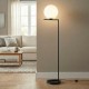 Lampa podłogowa elegancka z kulą mar,urowa podstaw Milano.jpg