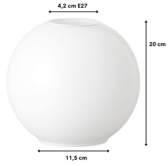 Klosz szklany Venus mleczny biały 20 cm