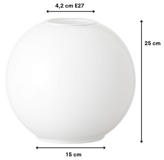 Klosz szklany Venus biały mleczny 25 cm gwint E27 