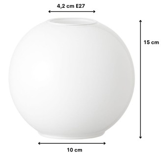 Klosz szklany Venus mleczny biały