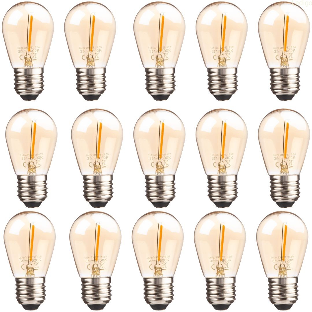 Pakiet 15szt żarówka LED E27 S14 0,5W amber girlandowa.jpg