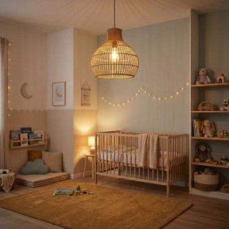 Lampa wisząca rattanowa duża boho HARMONY  PHU16F 