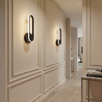 Kinkiet ledowy Lumino LED czarny regulowany podłużny nowoczesny