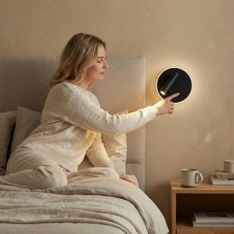 Kinkiet Lumino Geo czarny modern z włącznikiem LED 11W 4000K   