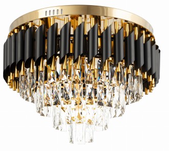 Lampa sufitowa kryształowa plafon Luxury black  C7222