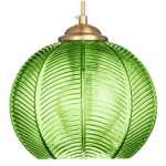 Lampa wisząca sufitowa szklana JOY zielona