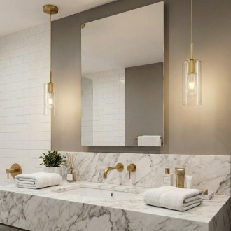 Lampa wisząca szklana Madrid Tuba clear 