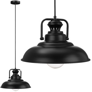 Lampa wisząca Rustykalna czarna