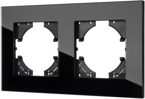 Ramka podwójna szkło hartowane  czarna G50-2 Loft Line  