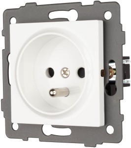 Gniazdo z uziemieniem bez ramki białe WSA020 Loft Line 