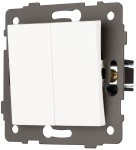 Włącznik podwójny schodowy bez ramki biały WSA009 Loft Line 