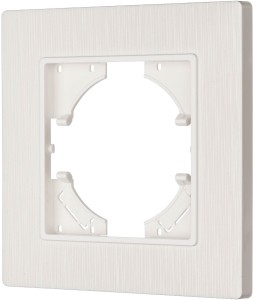 Ramka pojedyncza PC szczotkowane biała P51-1 Loft Line 