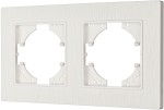 Ramka podwójna PC szczotkowane biała P51-2 Loft Line 