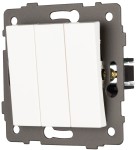 Włącznik potrójny schodowy bez ramki biały WSA012 Loft Line  