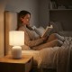 Lampka nocna do sypialni ceramiczna z abażurem biała.jpg