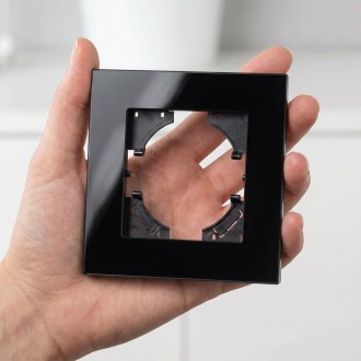 Ramka pojedyncza szkło hartowane czarna G50-1 Loft Line 