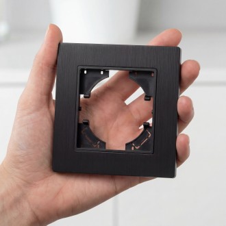 Ramka pojedyncza PC szczotkowane czarna P51-1 Loft Line  