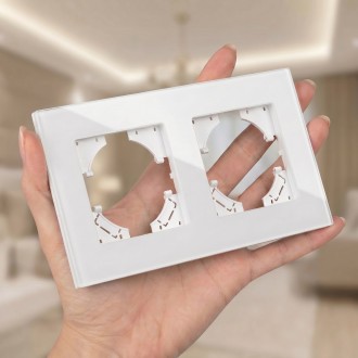 Ramka podwójna szkło hartowane  biała G50-2 Loft Line 