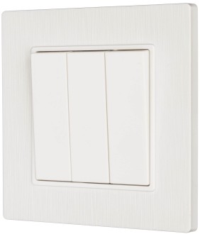 Włącznik potrójny schodowy bez ramki biały WSA012 Loft Line  