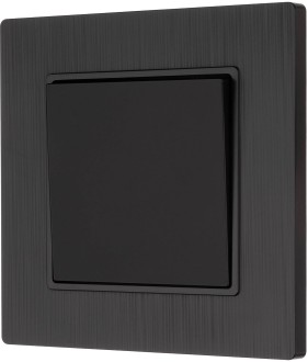 Włącznik pojedynczy schodowy bez ramki czarny WSA003 Loft Line 