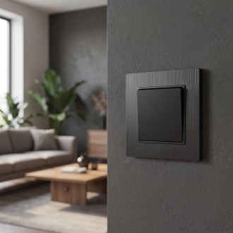 Włącznik pojedynczy schodowy bez ramki czarny WSA003 Loft Line 