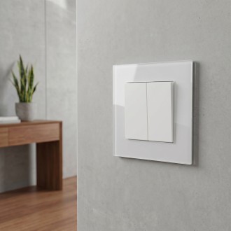 Ramka pojedyncza szkło hartowane  biała G50-1 Loft Line 