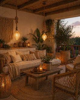 Lampa wisząca jutowa lina sznur konopny 1 oprawa