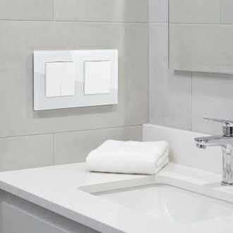 Ramka podwójna szkło hartowane  biała G50-2 Loft Line 