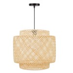 Lampa wisząca BOHO bambusowa czarna 38cm TH06
