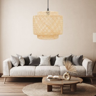 Lampa wisząca bambusowa duża BOHO 50cm TH46L