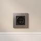 Gniazdo w grafitowej ramce aluminiowej szara .jpg