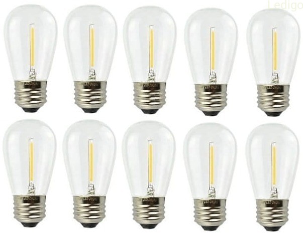 Pakiet 10 szt żarówka LED E27 1W S14 girlandowa